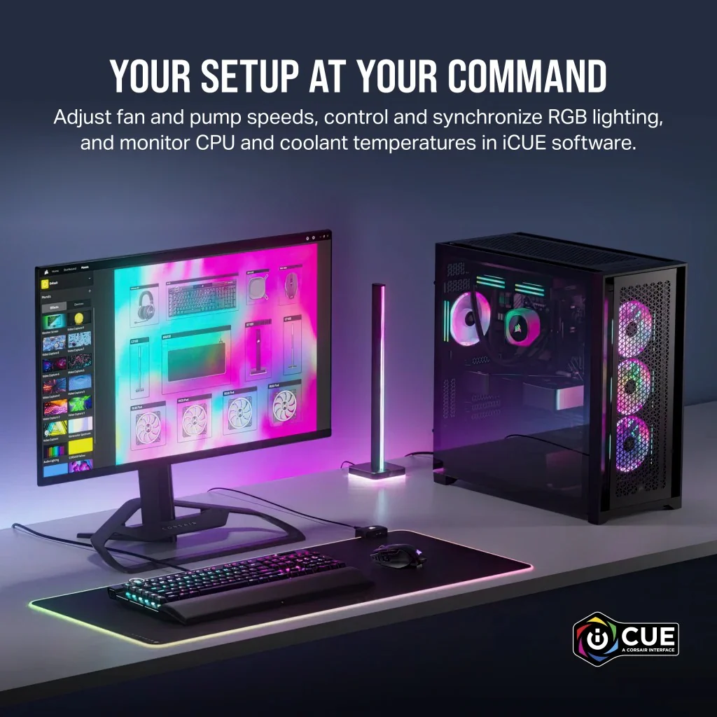 Corsair iCUE Link QX120 RGB 120mm PWM PC Fan Expansion Kit (Black) (Single Pack) - Image 15
