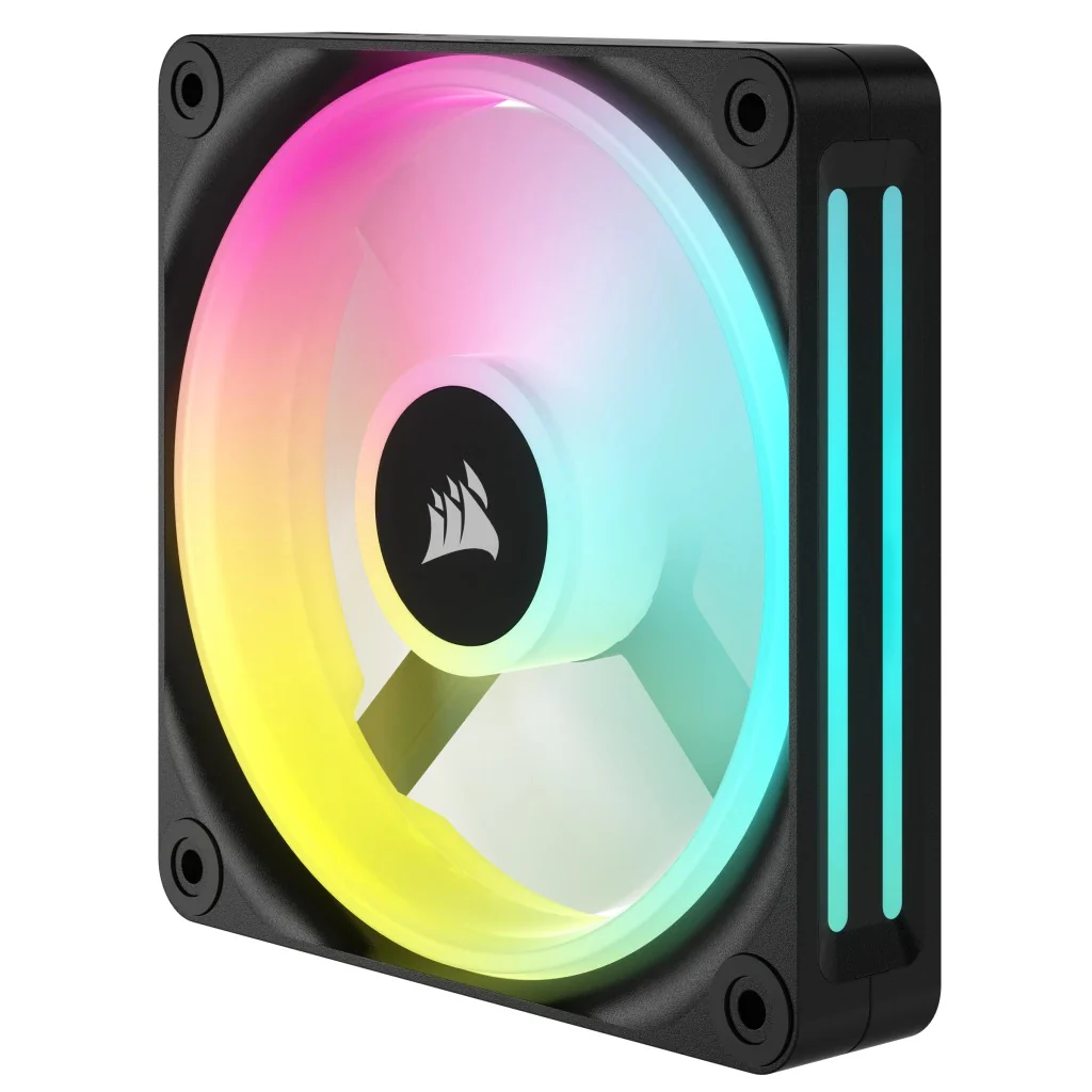 Corsair iCUE Link QX120 RGB 120mm PWM PC Fan Expansion Kit (Black) (Single Pack) - Image 2
