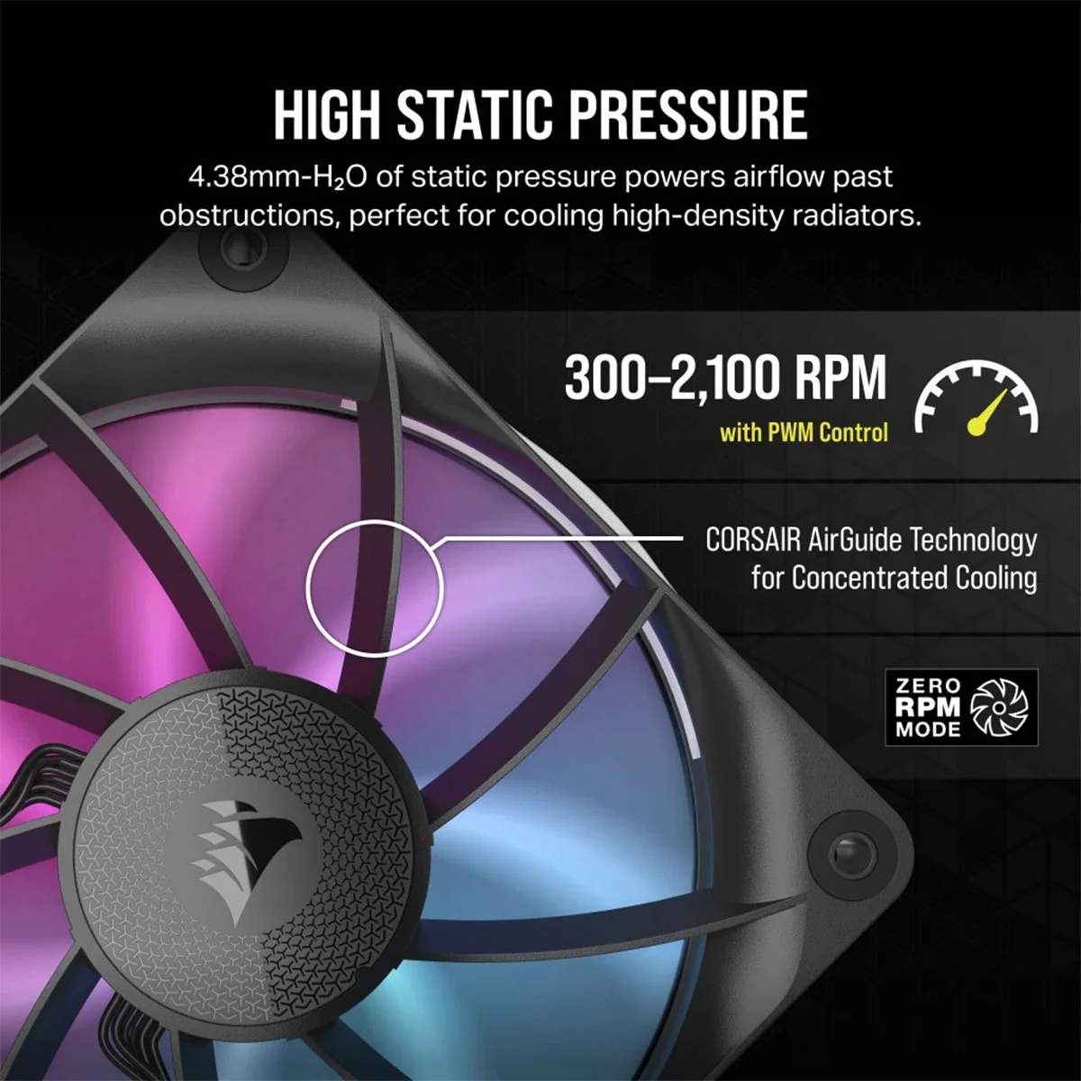 Corsair ICUE Link RX120 RGB 120MM PWM Fan Triple Starter Kit (Black) - Image 6