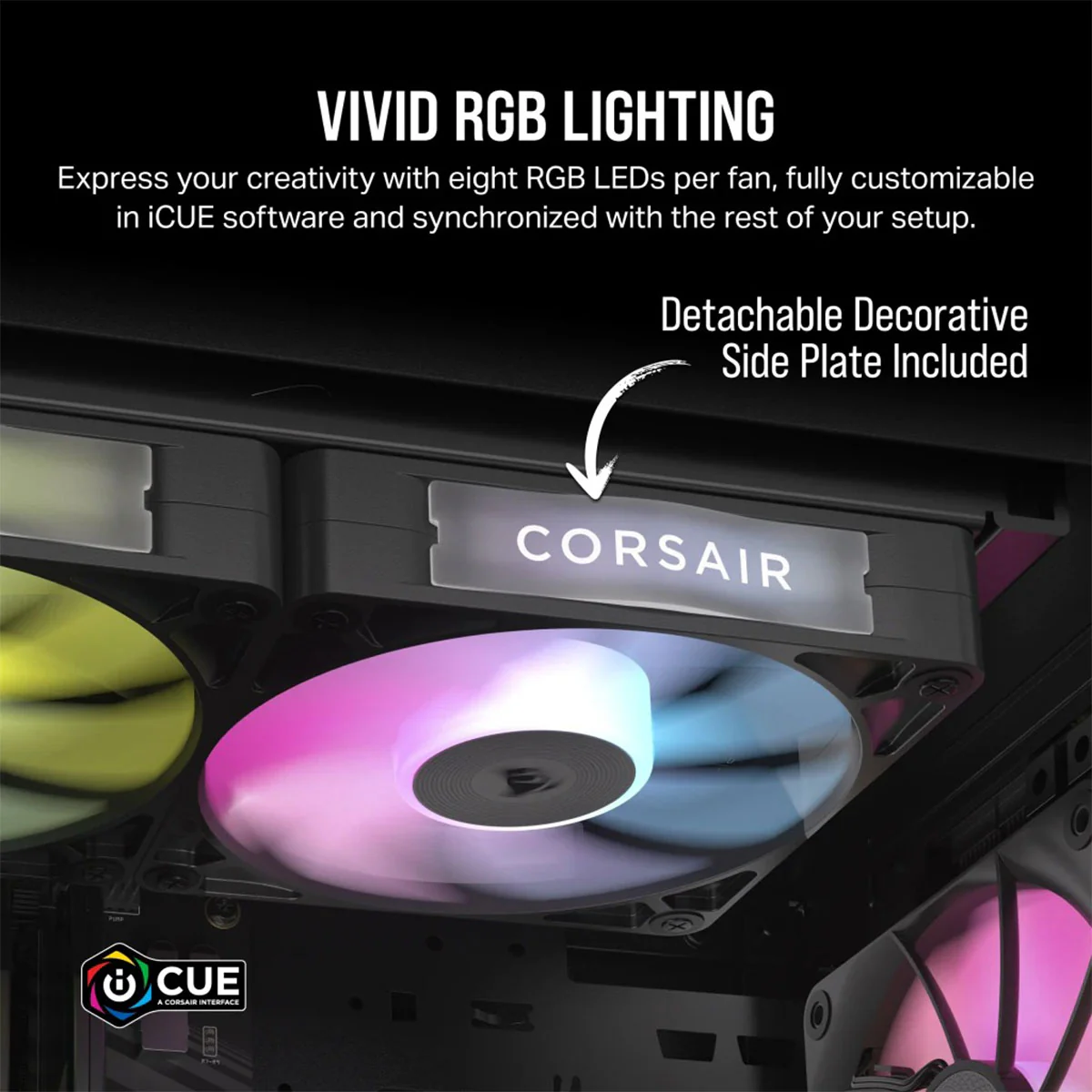 Corsair ICUE Link RX120 RGB 120MM PWM Fan Triple Starter Kit (Black) - Image 7