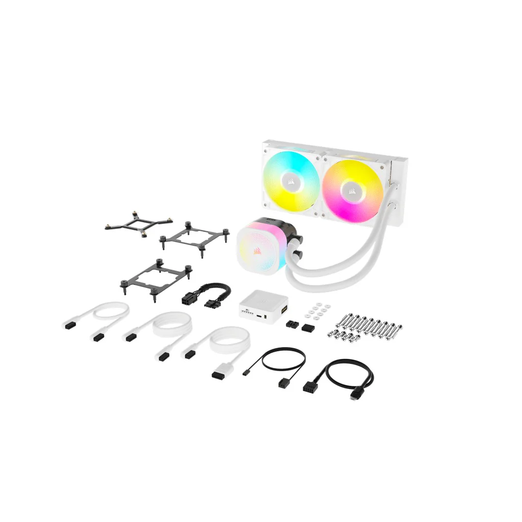 Corsair iCUE LINK TITAN 240 RX RGB AIO Liquid CPU Cooler (Black, White) - Image 10