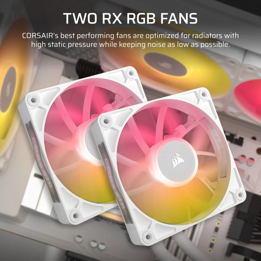 Corsair iCUE LINK TITAN 240 RX RGB AIO Liquid CPU Cooler (Black, White) - Image 17