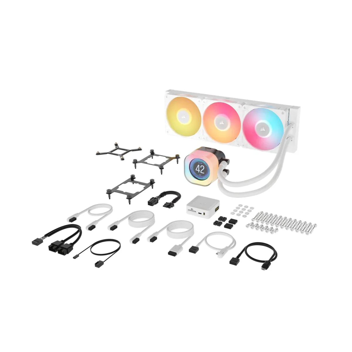 Corsair iCue Link Titan 360 LCD RX LCD AIO Extreme Performance 360MM RGB Liquid CPU Cooler (Black, White) - Image 18
