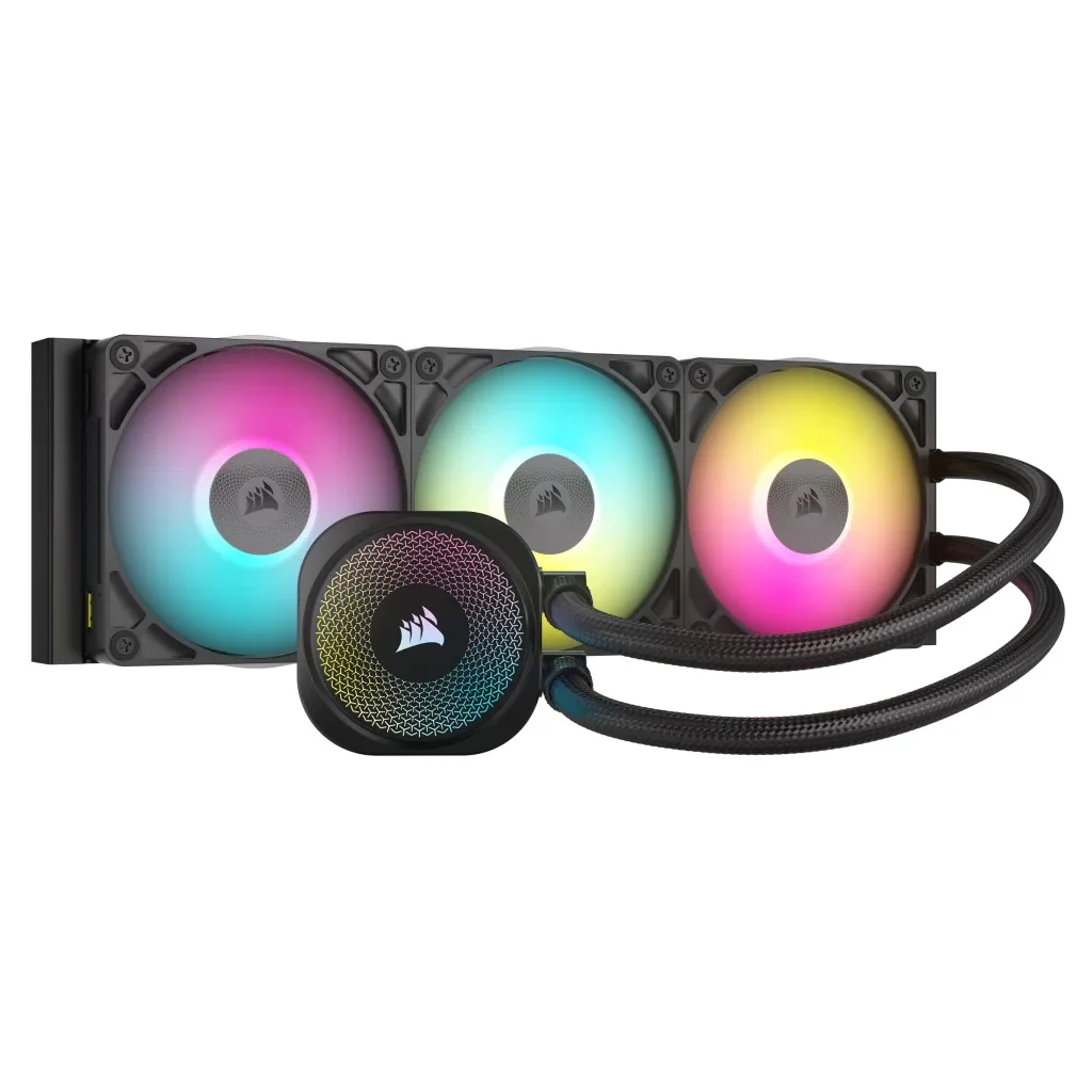 Corsair iCUE LINK TITAN 360 RX RGB AIO Liquid CPU Cooler (Black, White) - Image 2