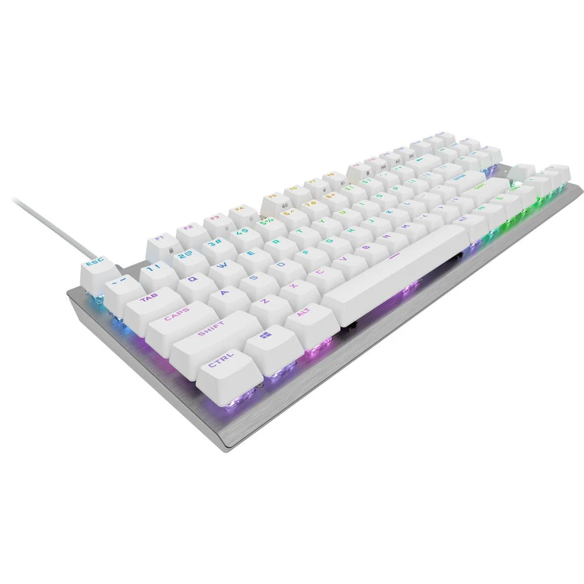 Corsair K60 Pro TKL RGB Tenkeyless Optical-Mechanical Gaming Keyboard (White) (Corsair OPX Switch) - Image 5