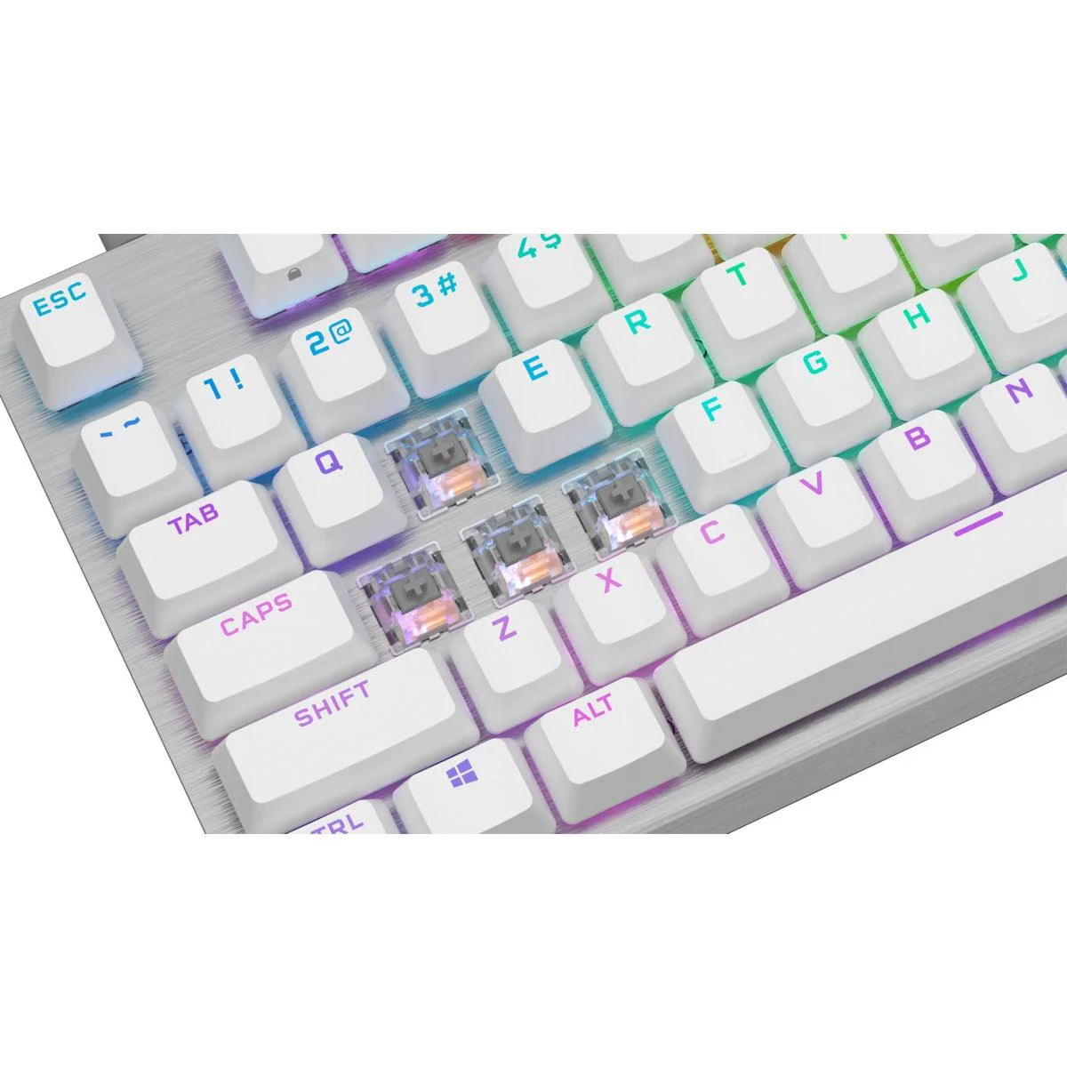 Corsair K60 Pro TKL RGB Tenkeyless Optical-Mechanical Gaming Keyboard (White) (Corsair OPX Switch) - Image 6
