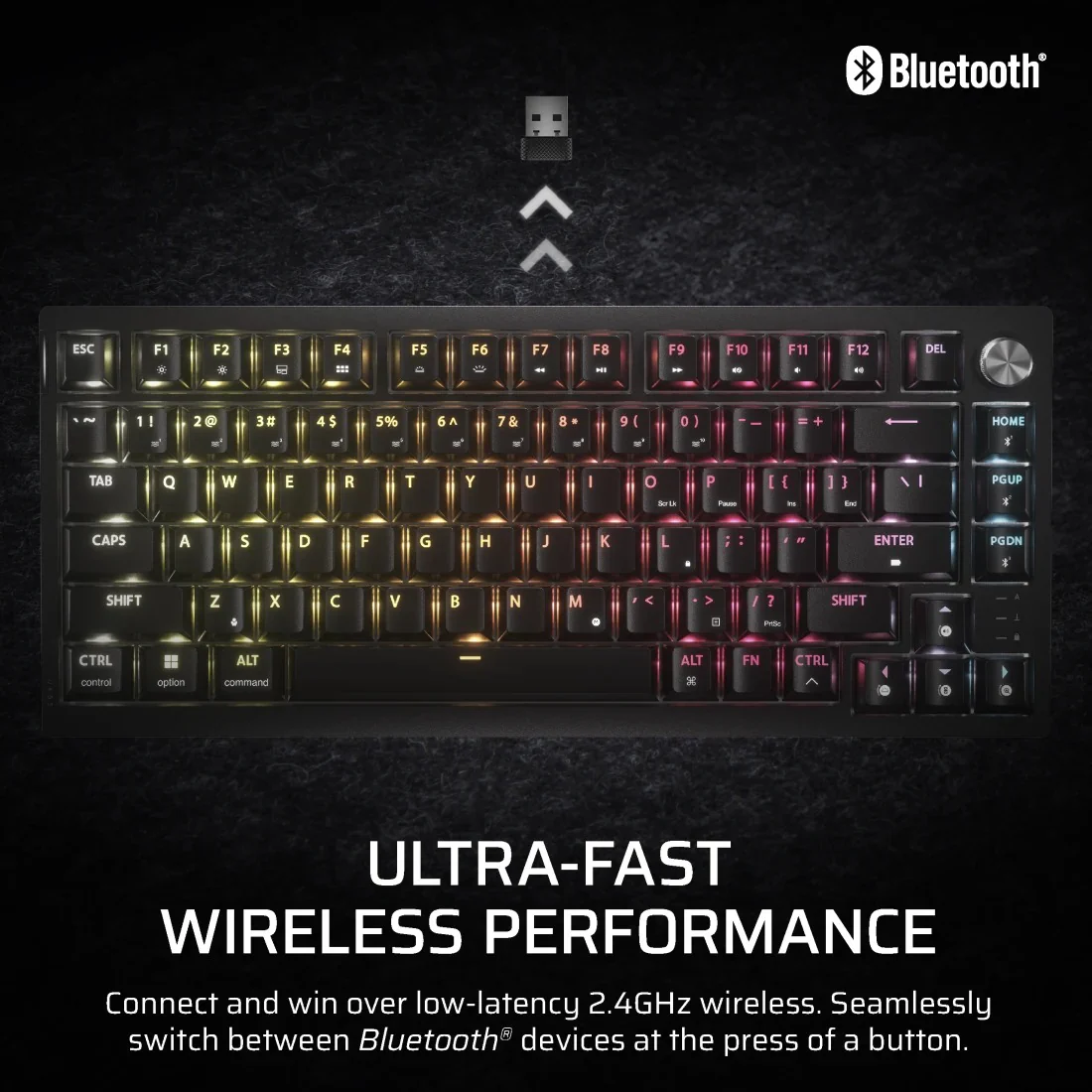 Corsair K65 Plus Wireless 75% RGB Mechanical Gaming Keyboard (MLX Fusion Tactile Switch) - Image 8