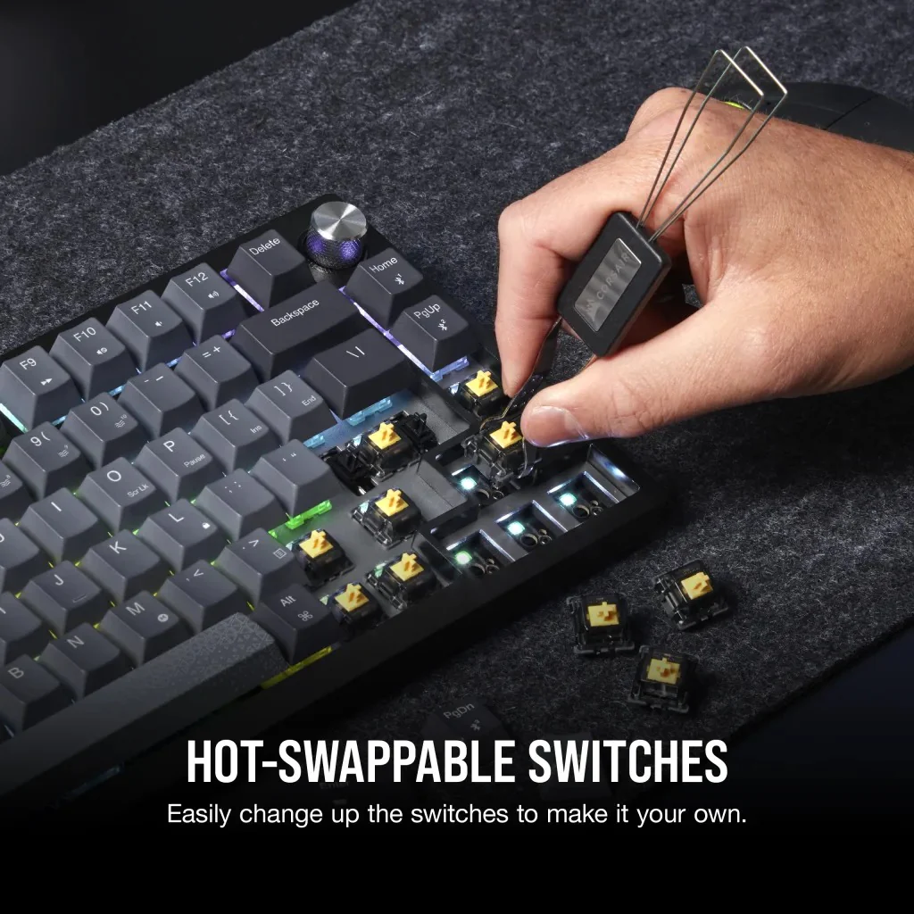 Corsair K65 Plus Wireless 75% RGB Mechanical Gaming Keyboard (MLX Red Switch) - Image 10
