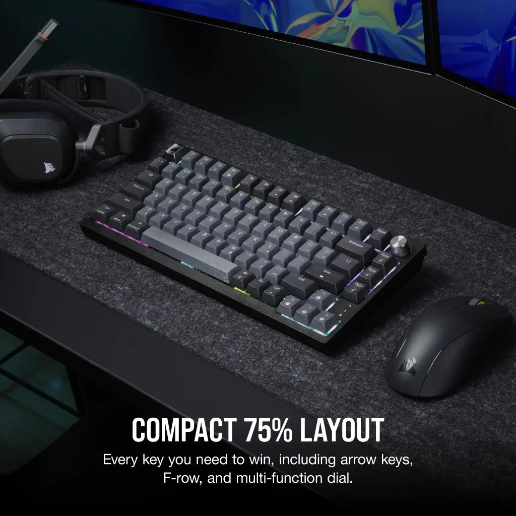 Corsair K65 Plus Wireless 75% RGB Mechanical Gaming Keyboard (MLX Red Switch) - Image 4