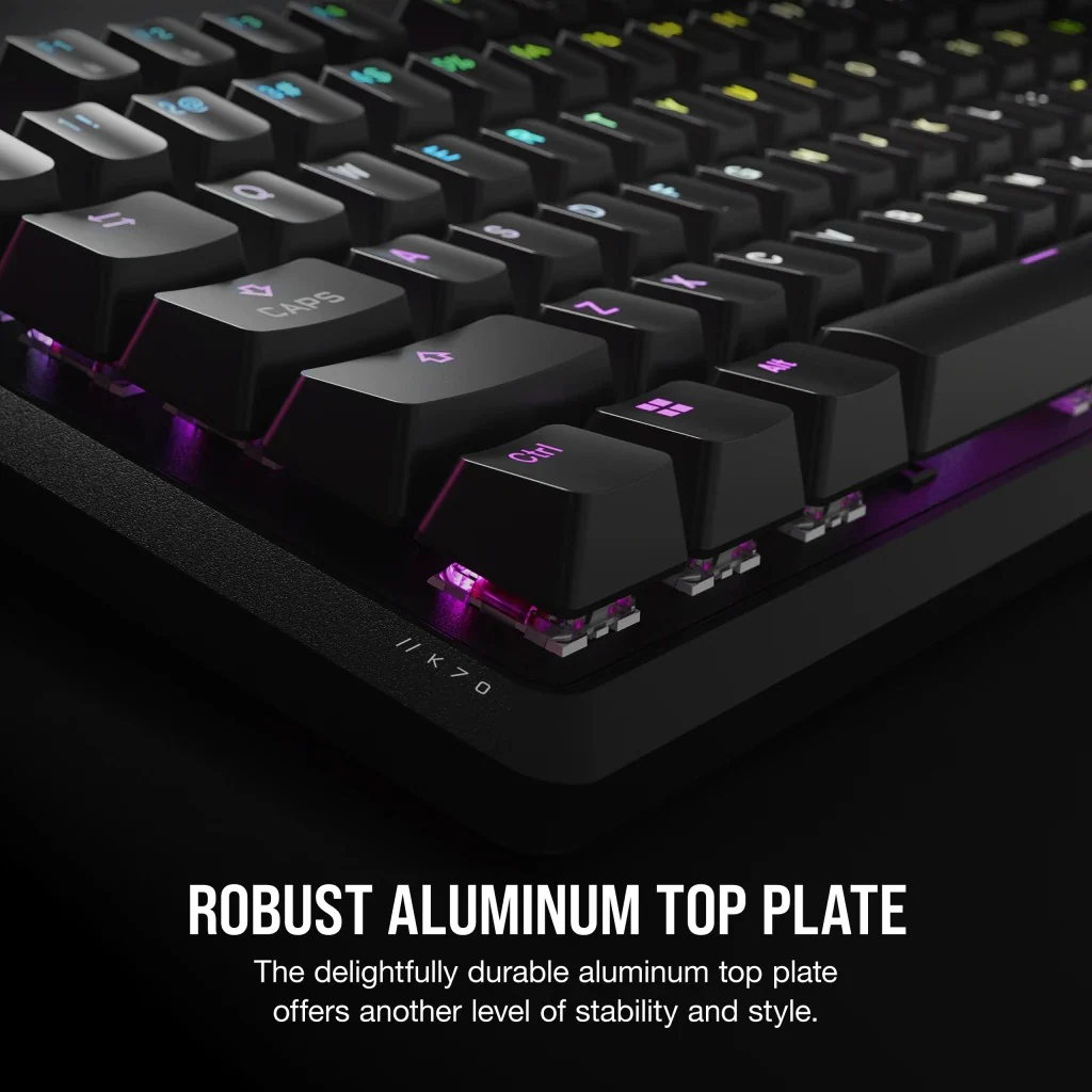 Corsair K70 Core RGB Mechanical Gaming Keyboard (Red Linear Switch) (Black) - Image 7