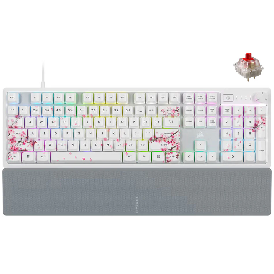 Corsair K70 Core SE RGB Mechanical Gaming Keyboard Cherry Blossom (MLX Red Pre-Lubed Mechanical Switches) (CH-9109C1E-NA)