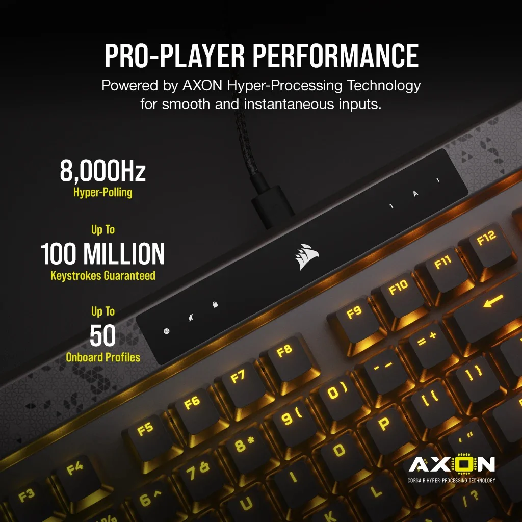 Corsair K70 Max RGB Magnetic-Mechanical Gaming Keyboard (Steel Grey) (Adjustable MGX Switches) - Image 12