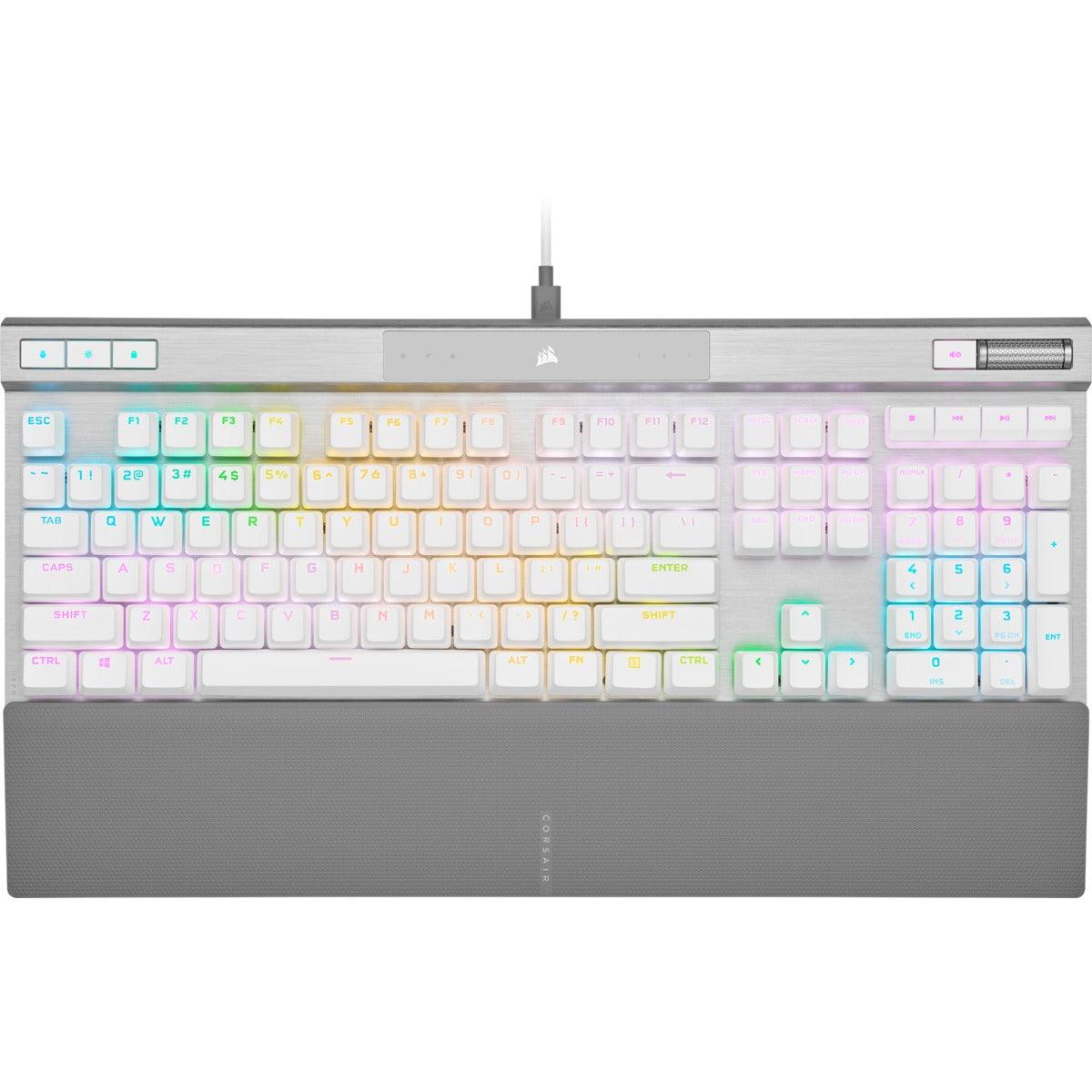 CORSAIR K70 RGB PRO Optical-Mechanical Gaming Keyboard with PBT Double Shot Pro Keycaps (White) - Image 13