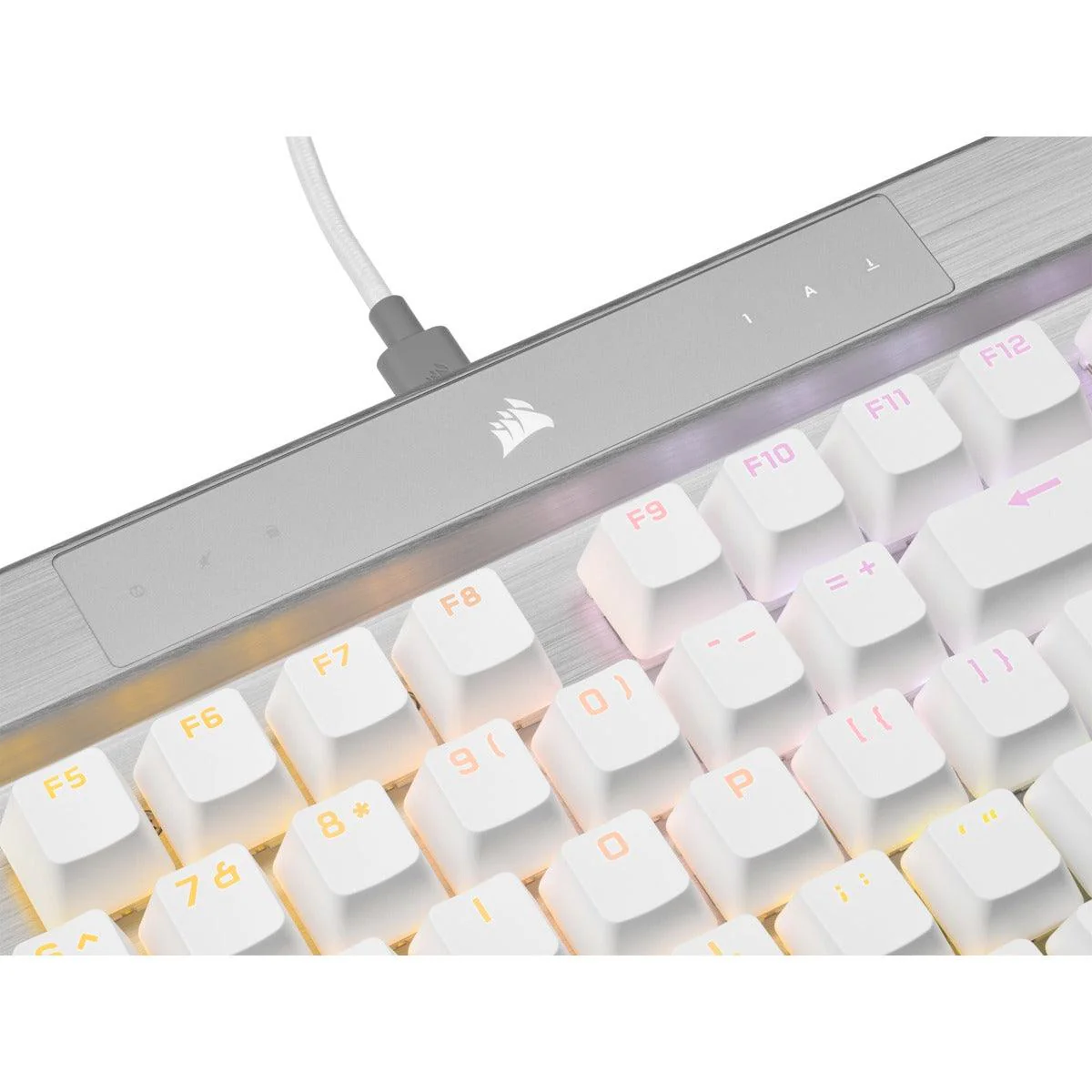 CORSAIR K70 RGB PRO Optical-Mechanical Gaming Keyboard with PBT Double Shot Pro Keycaps (White) - Image 2