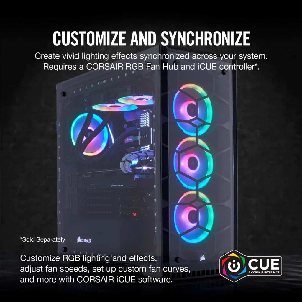 Corsair LL140 RGB 140MM Dual Light Loop LED PWM Fan (Black) (Single Pack) - Image 5