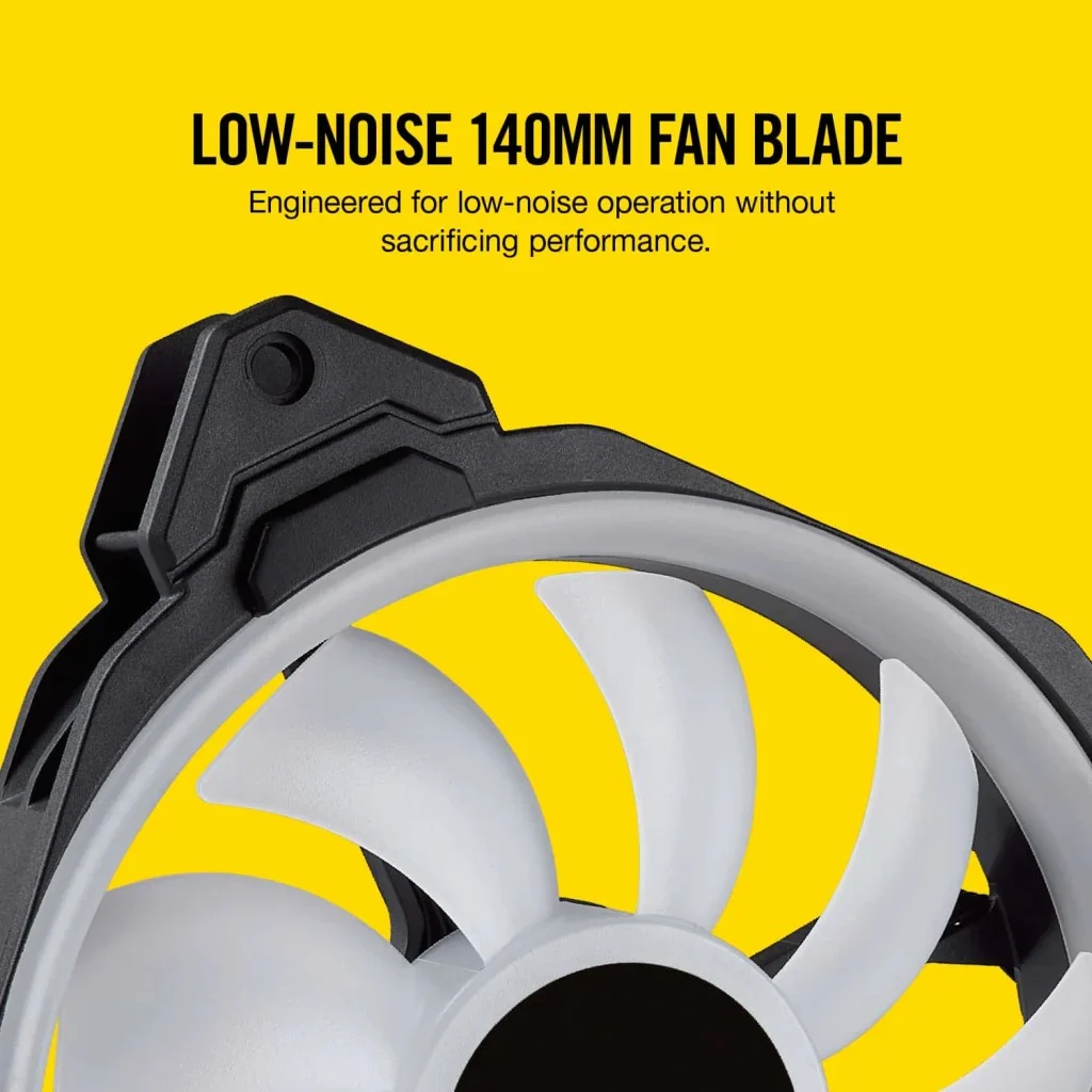 Corsair LL140 RGB 140MM Dual Light Loop LED PWM Fan With Lighting Node (Black) (Twin Pack) - Image 5