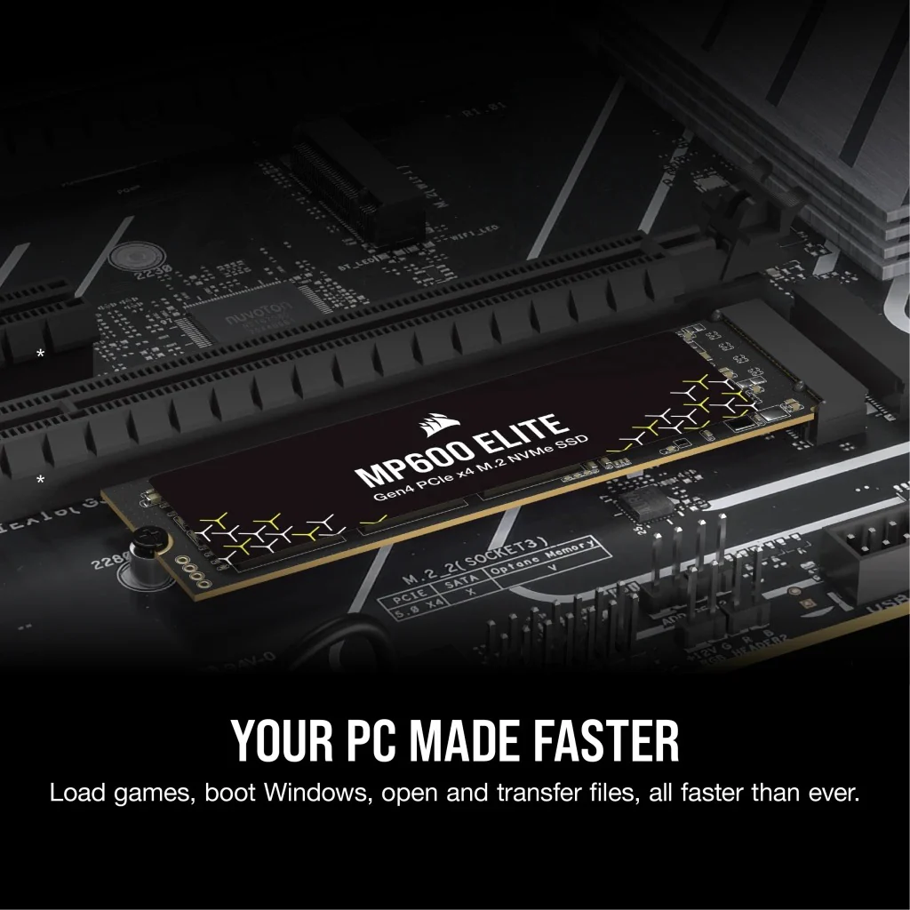 Corsair MP600 Elite 1TB PCIe Gen4 x4 NVMe 1.4 M.2 SSD (CSSD-F1000GBMP600ENH) - Image 14