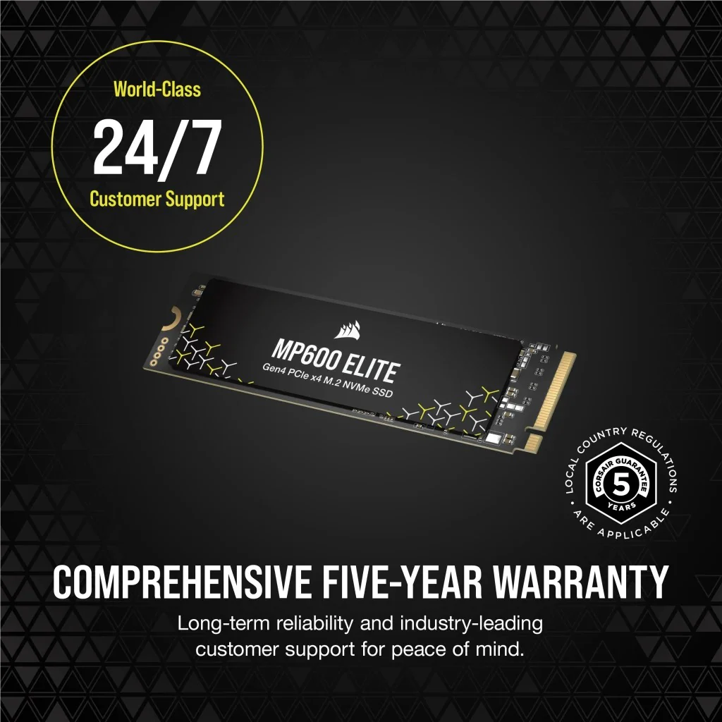 Corsair MP600 Elite 1TB PCIe Gen4 x4 NVMe 1.4 M.2 SSD (CSSD-F1000GBMP600ENH) - Image 18