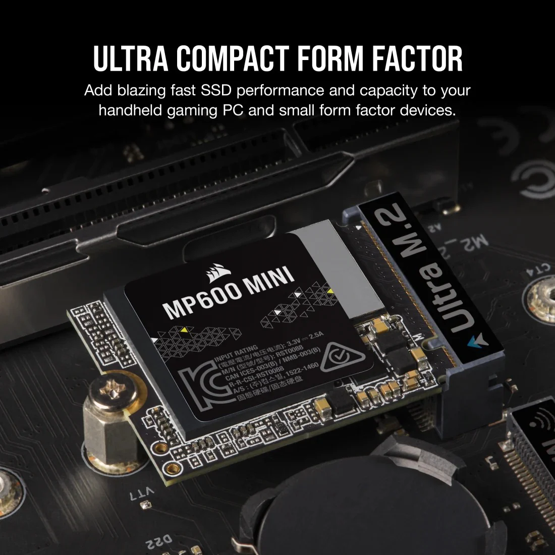 Corsair MP600 Mini 2TB PCIe Gen4 x4 NVMe M.2 2230 SSD (CSSD-F2000GBMP600MNR2) - Image 3