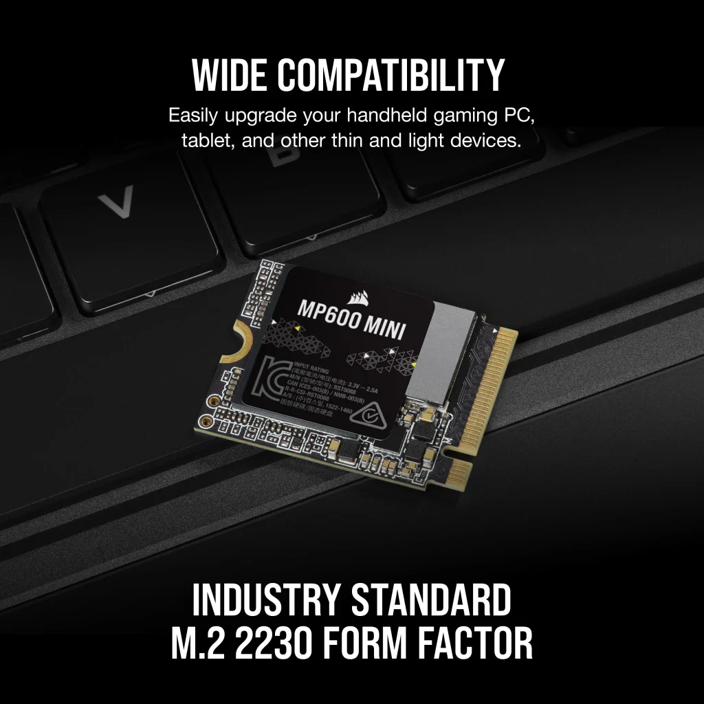 Corsair MP600 Mini 1TB PCIe Gen4 X4 NVME M.2 2230 SSD (CSSD-F1000GBMP600MN) - Image 7