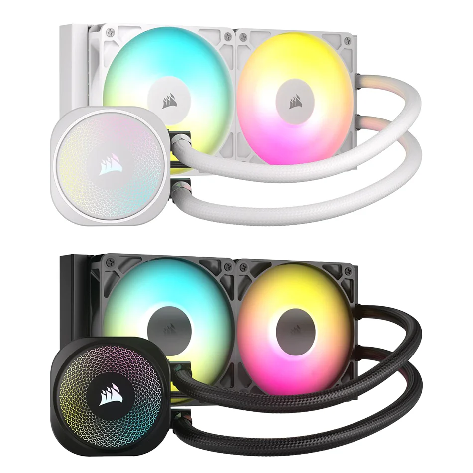 Corsair Nautilus 240 RS Performance 240MM RGB liquid CPU Cooler (Black, White)