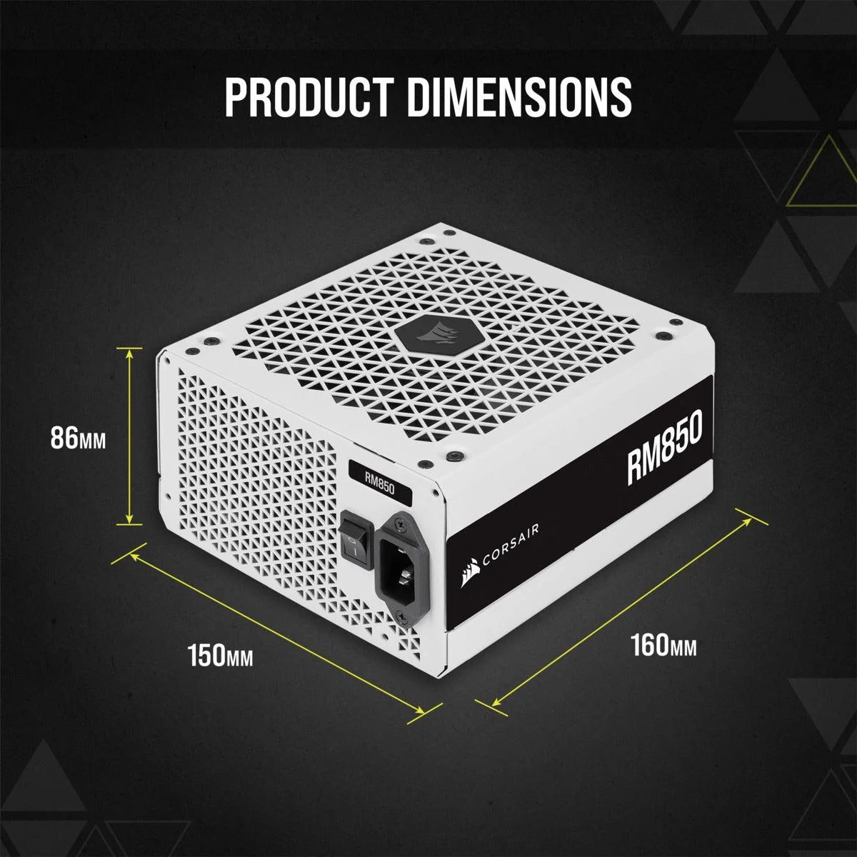 Corsair RM Series RM850 Fully Modular ATX Power Supply (White) - Image 2