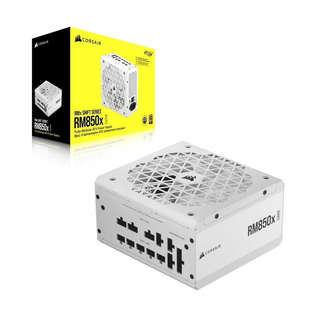 Corsair RMx RM850x Shift 850W ATX 80 Plus Gold Fully-Modular ATX Power Supply (White) - Image 7