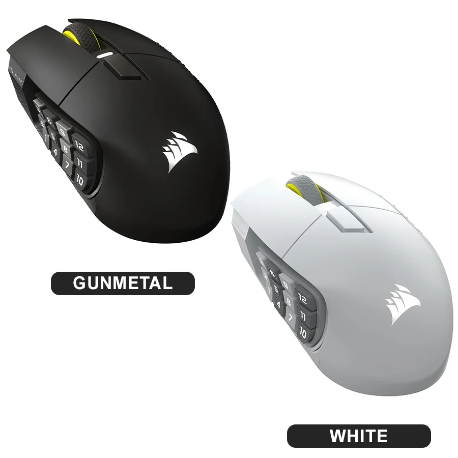 Corsair Scimitar Elite Wireless SE MMO Gaming Mouse (Gunmetal, White) - Image 8