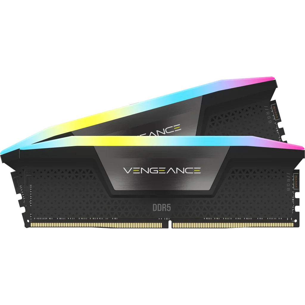 Corsair Vengeance RGB 32GB (2x16GB) DDR5 DRAM 6000MHz CL36 Memory Kit (Black, White) - Image 2