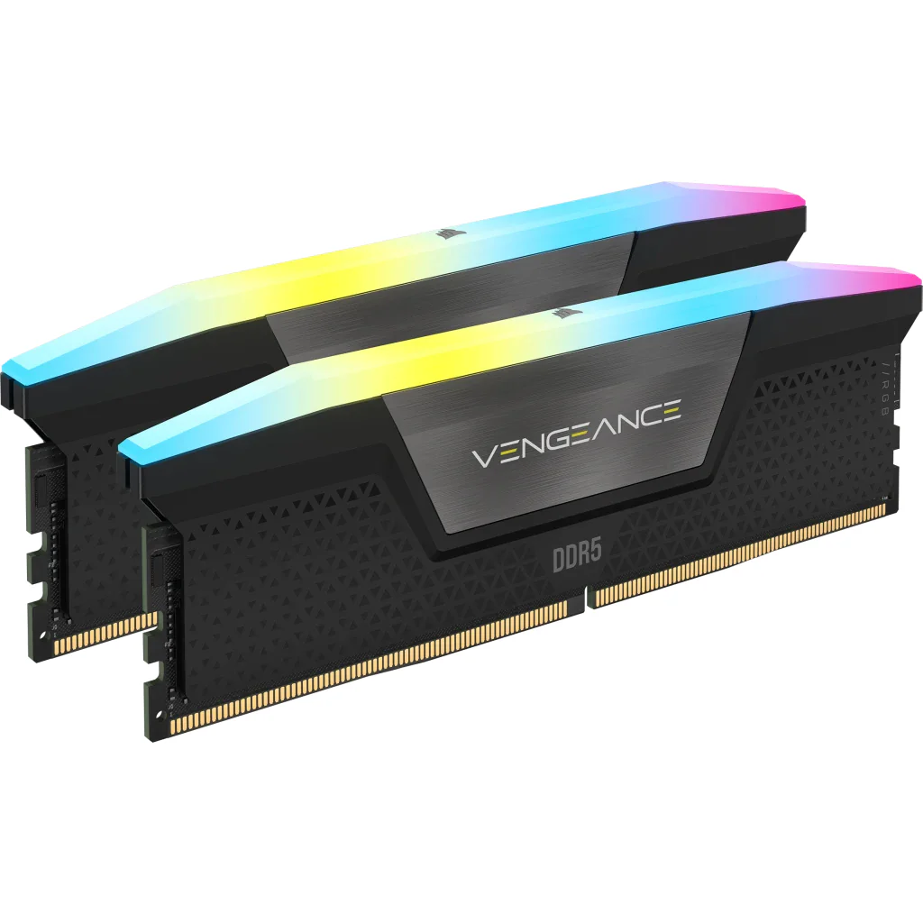 Corsair Vengeance RGB 32GB (2x16GB) DDR5 DRAM 6000MHz CL36 Memory Kit (Black, White) - Image 3