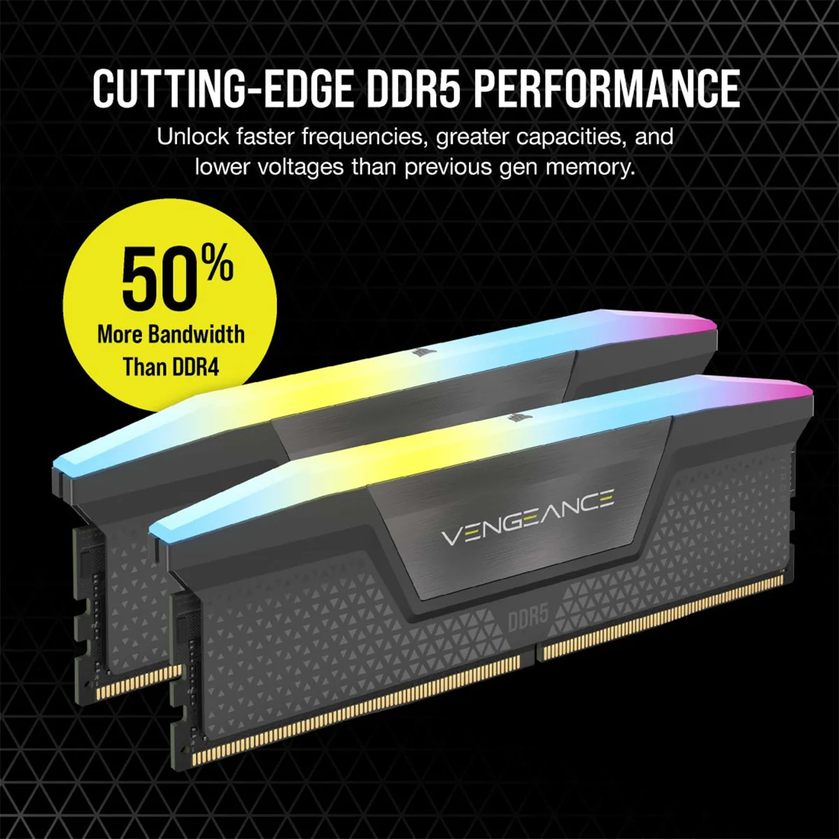 Corsair Vengeance RGB 64GB (2x32GB) DDR5 DRAM 6000MT/s CL30 AMD EXPO & Intel XMP Memory Kit (Cool Grey) (CMH64GX5M2B6000Z30) - Image 6