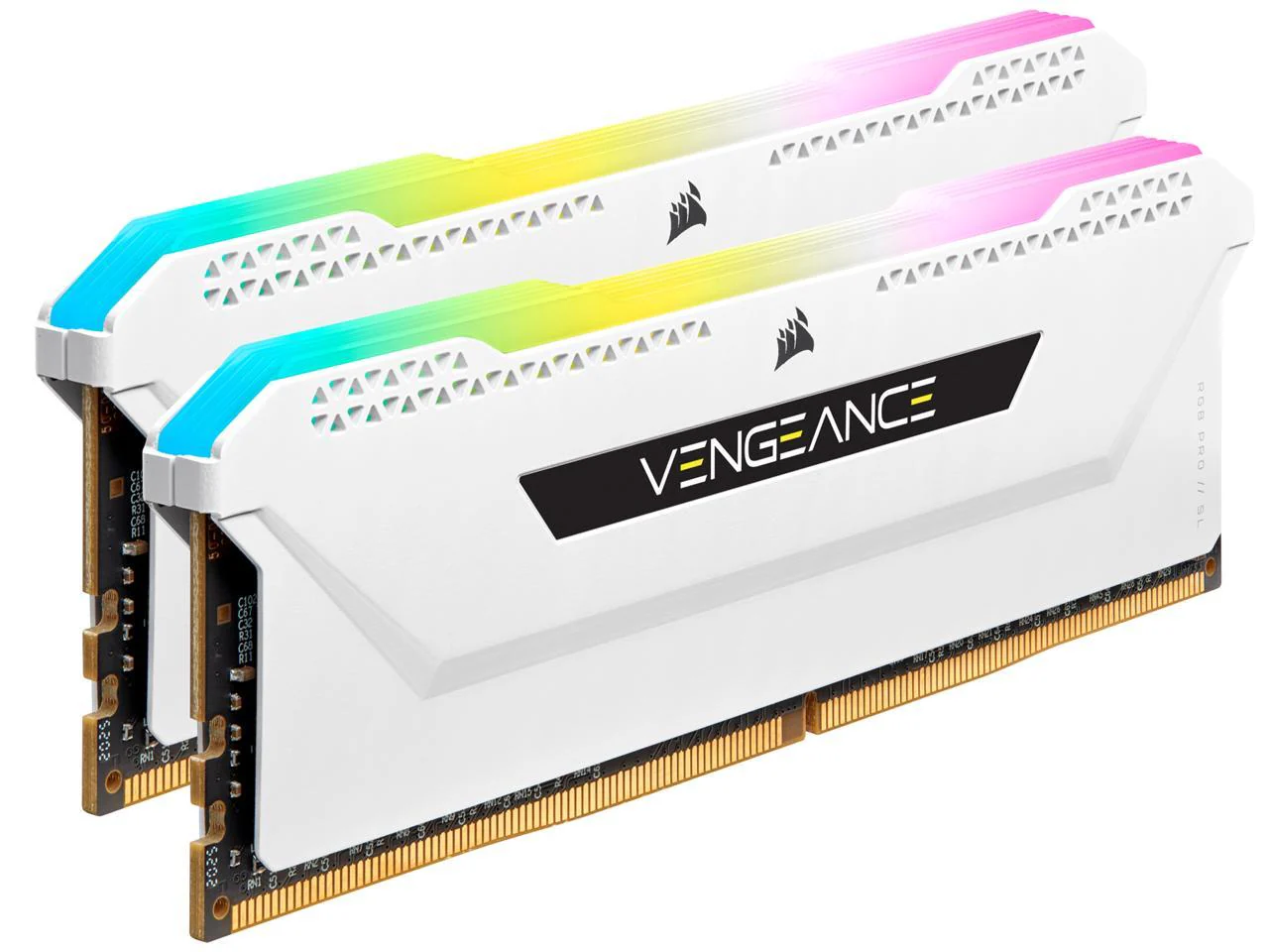 Corsair Vengeance RGB Pro SL 32GB (2x16GB) DDR4 DRAM 3600MHz C18 Memory Kit - White (CMH32GX4M2D3600C18W) - Image 2