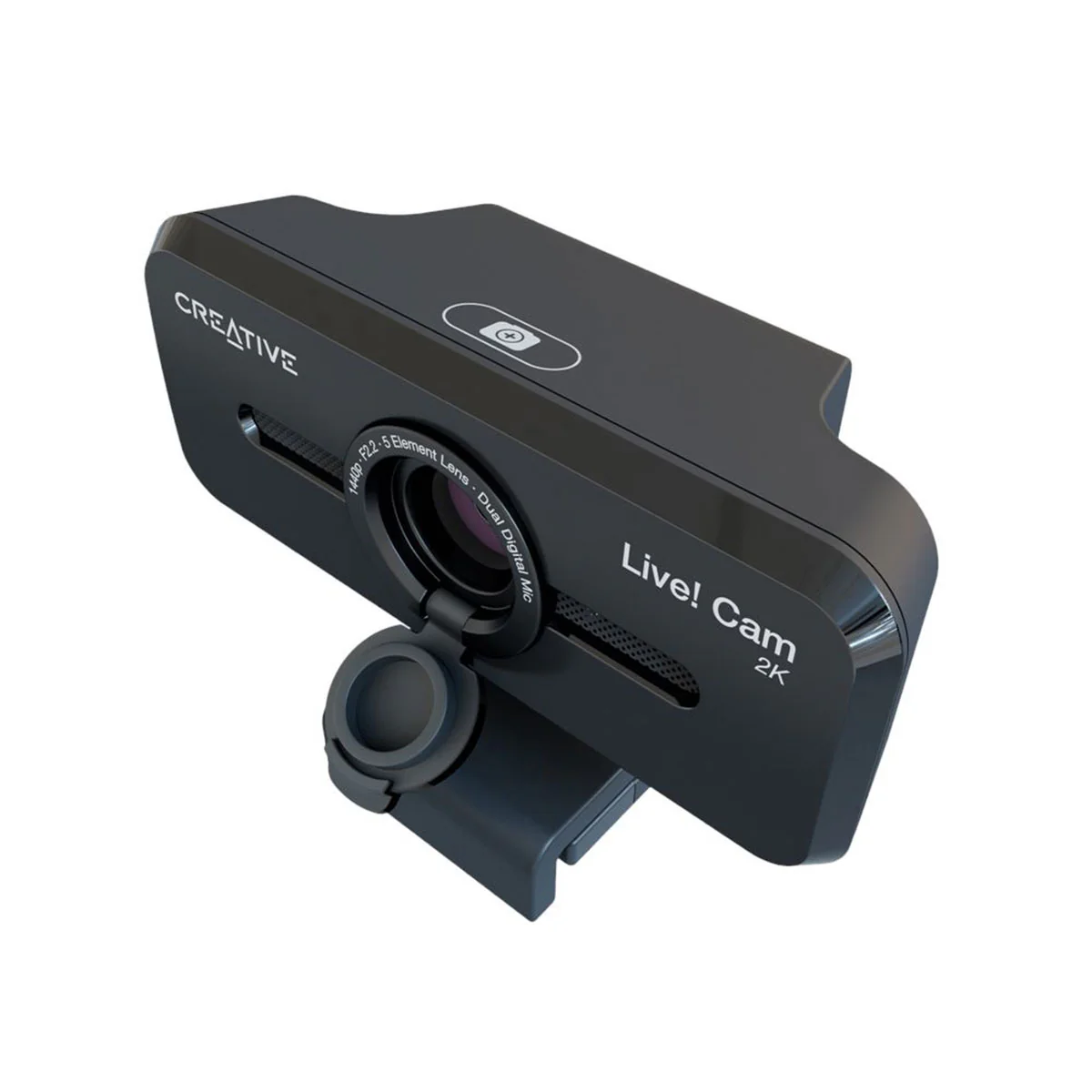 Creative Live Cam Sync 2K V3 QHD WebCam with Auto Mute & Noise Cancellation for Video Calls (Black) - Image 5