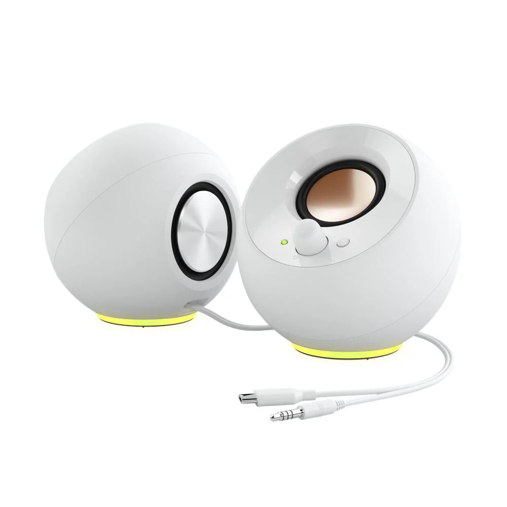 Creative Pebble SE Minimalist 2.0 USB-C Powered Desktop Speakers with RGB Lighting (Black, White) - Image 7