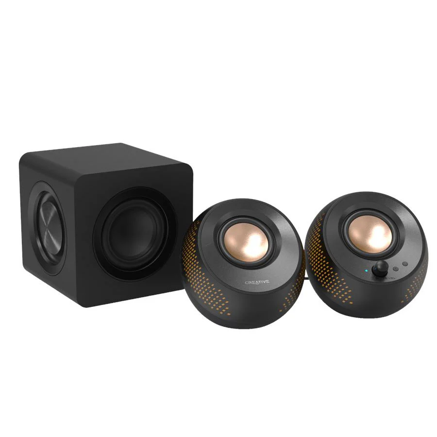 Creative Pebble X Plus 2.1 Desktop Speakers with Subwoofer Bluetooth 5.3 USB-C (Black) - Image 2