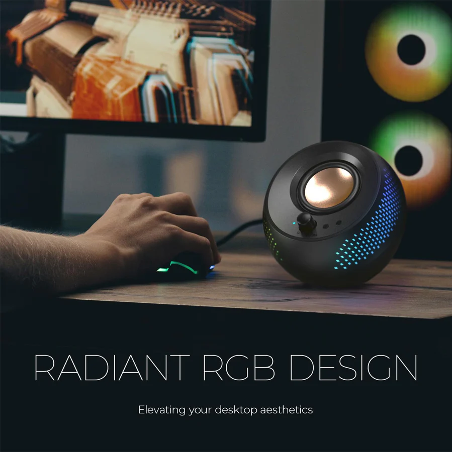 Creative Pebble X Plus 2.1 Desktop Speakers with Subwoofer Bluetooth 5.3 USB-C (Black) - Image 7
