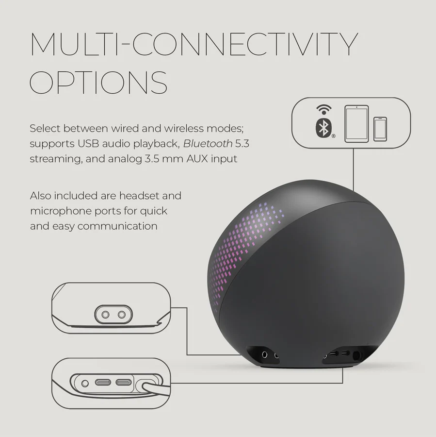 Creative Pebble X Plus 2.1 Desktop Speakers with Subwoofer Bluetooth 5.3 USB-C (Black) - Image 8