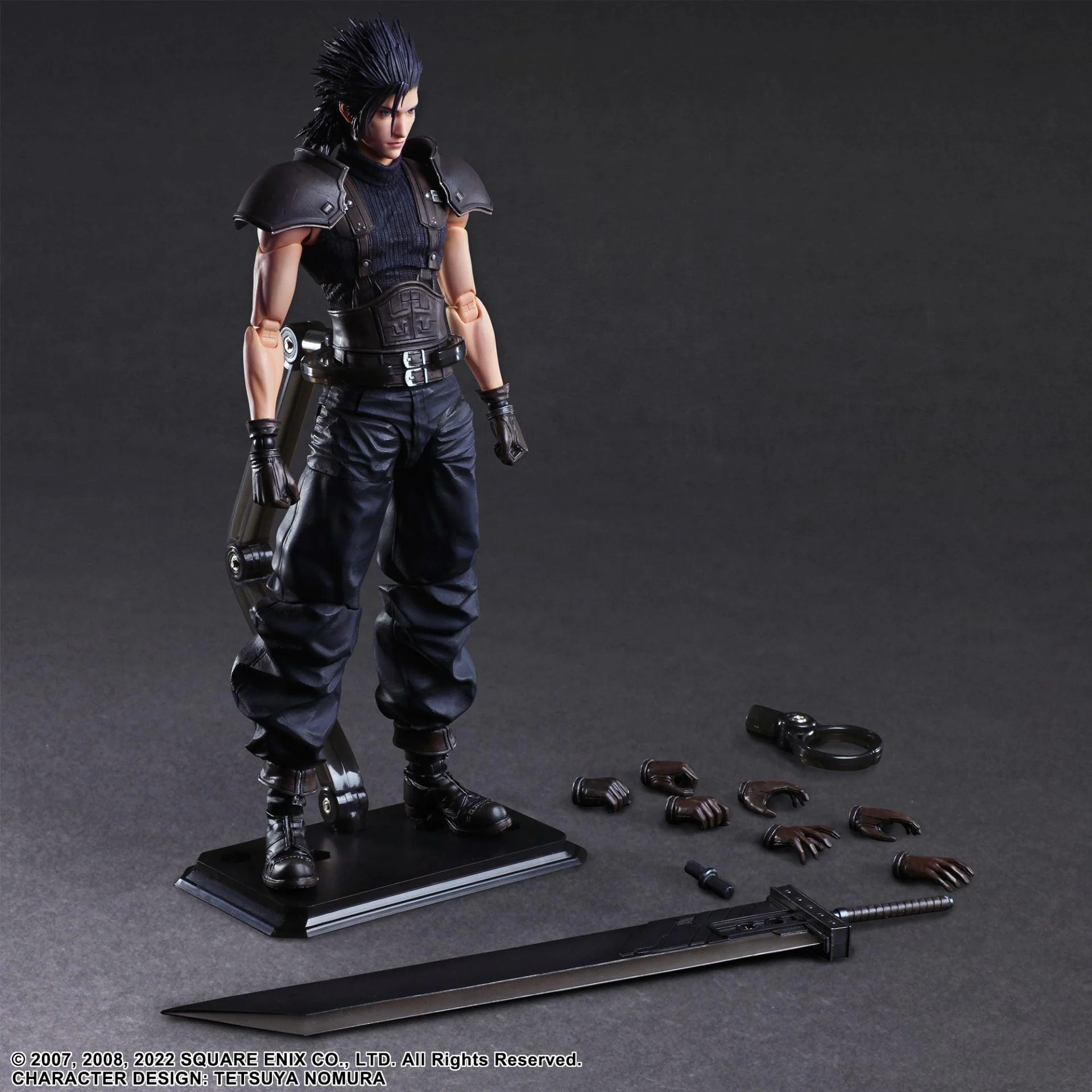 Crisis Core Final Fantasy VII Reunion Play Arts Kai Action Figure Zack Fair Soldier 1st Class - Image 9