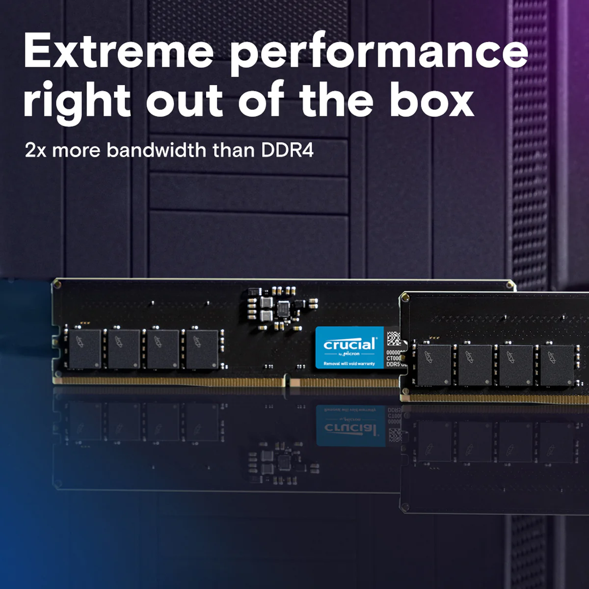 Crucial DDR5 5600MHz CL46 UDIMM Desktop Memory (8GB, 16GB) - Image 4