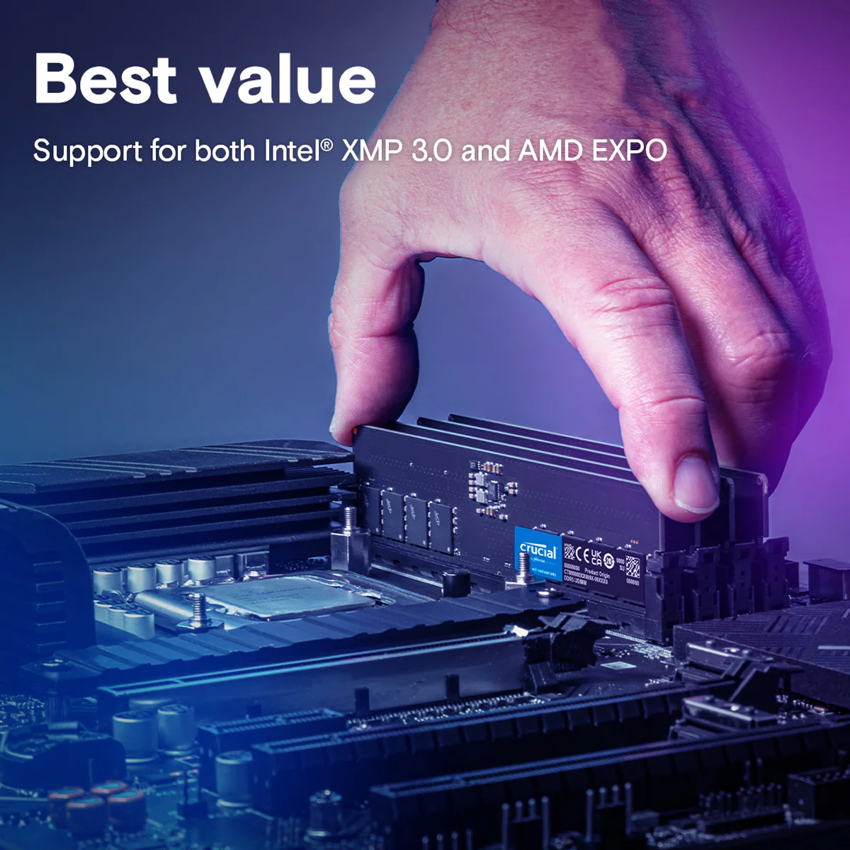 Crucial DDR5 5600MHz CL46 UDIMM Desktop Memory (8GB, 16GB) - Image 7