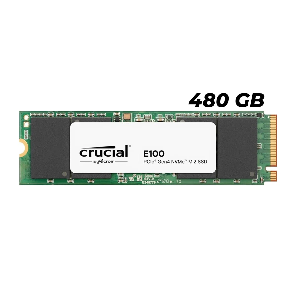 Crucial E100 PCIe Gen4 NVMe 2280 M.2 Internal SSD (480GB, 1TB), (CT480E100SSD8, CT1000E100SSD8) - Image 2