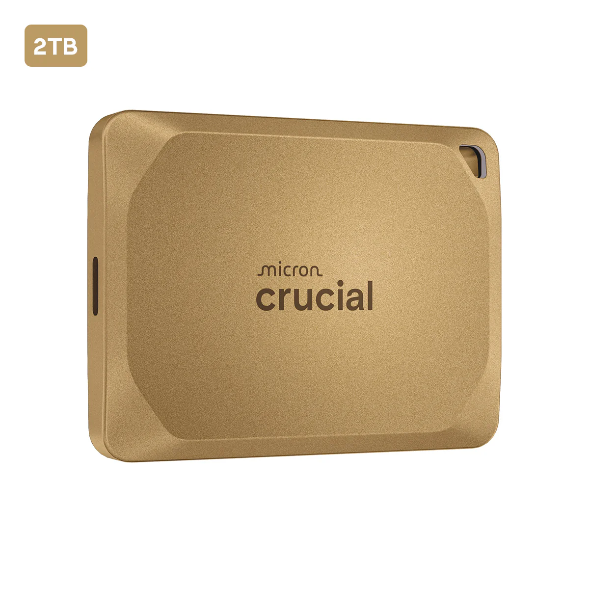 Crucial X10 Pro USB 3.2 Gen-2x2 (20Gb/s) 2100MB/s Read Type-C Portable SSD (Gold) (2TB, 4TB) - Image 2