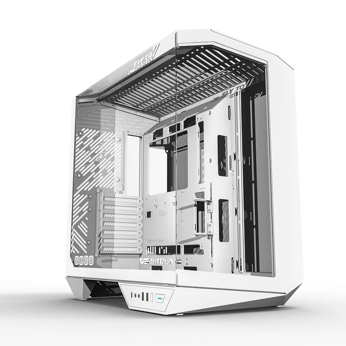 Darkflash Arcee DY470 TG Side Panel ATX Luxury PC Case (Black, White) - Image 10
