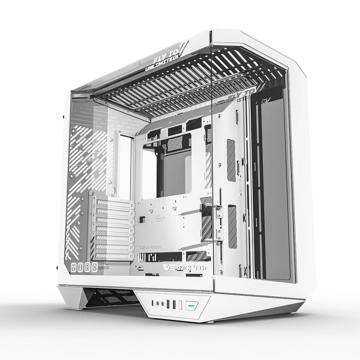 Darkflash Arcee DY470 TG Side Panel ATX Luxury PC Case (Black, White) - Image 11