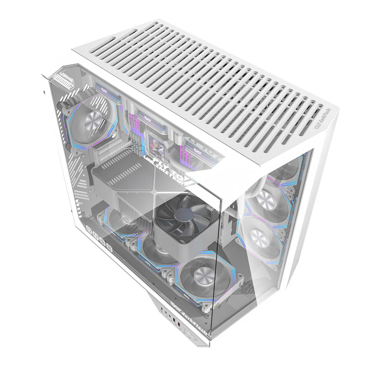 Darkflash Arcee DY470 TG Side Panel ATX Luxury PC Case (Black, White) - Image 12