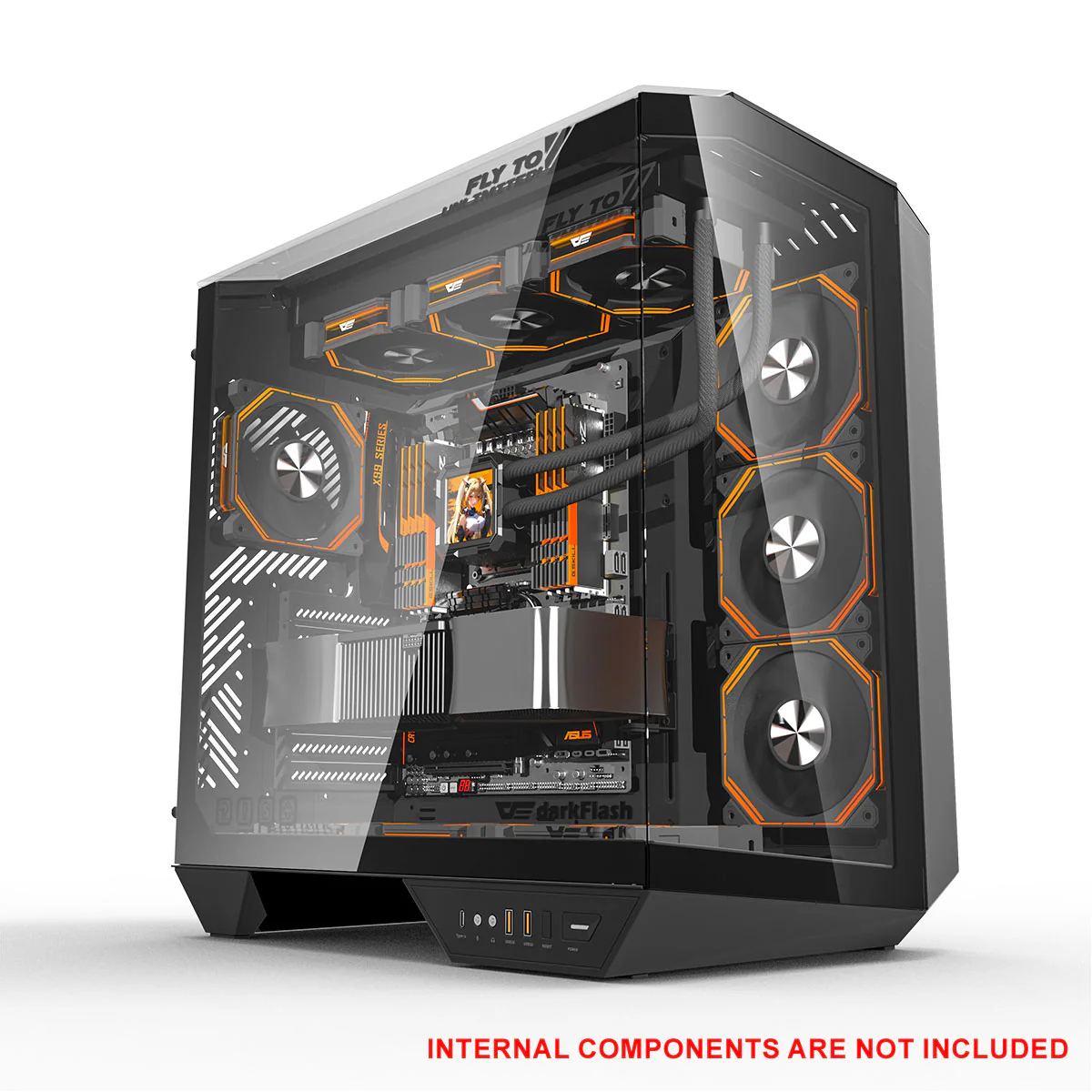 Darkflash Arcee DY470 TG Side Panel ATX Luxury PC Case (Black, White) - Image 22