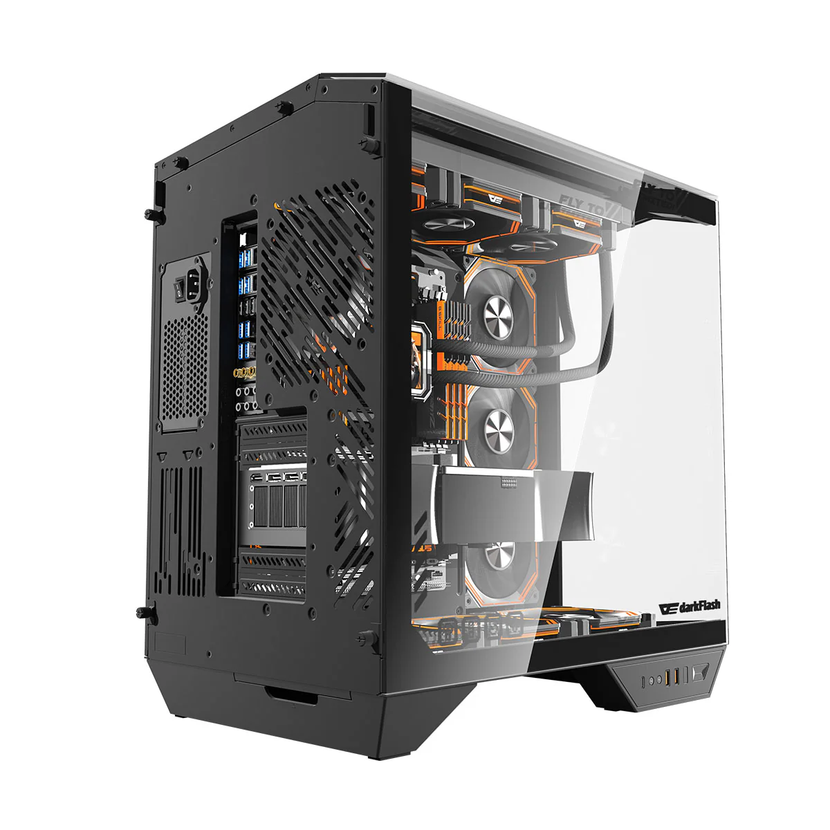 Darkflash Arcee DY470 TG Side Panel ATX Luxury PC Case (Black, White) - Image 25