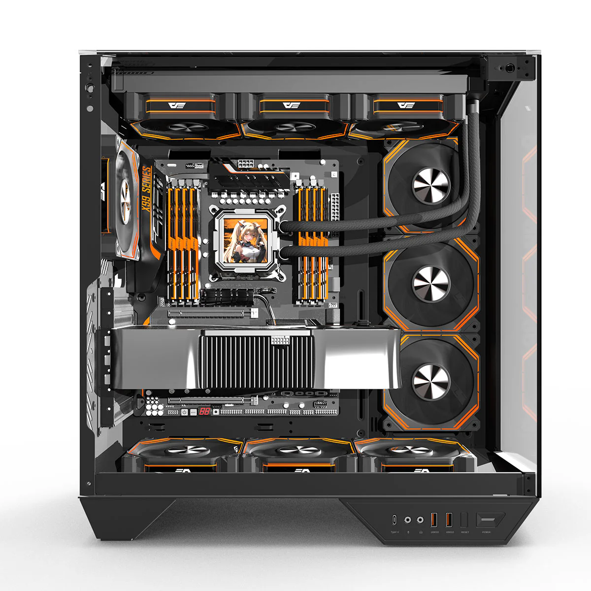 Darkflash Arcee DY470 TG Side Panel ATX Luxury PC Case (Black, White) - Image 27