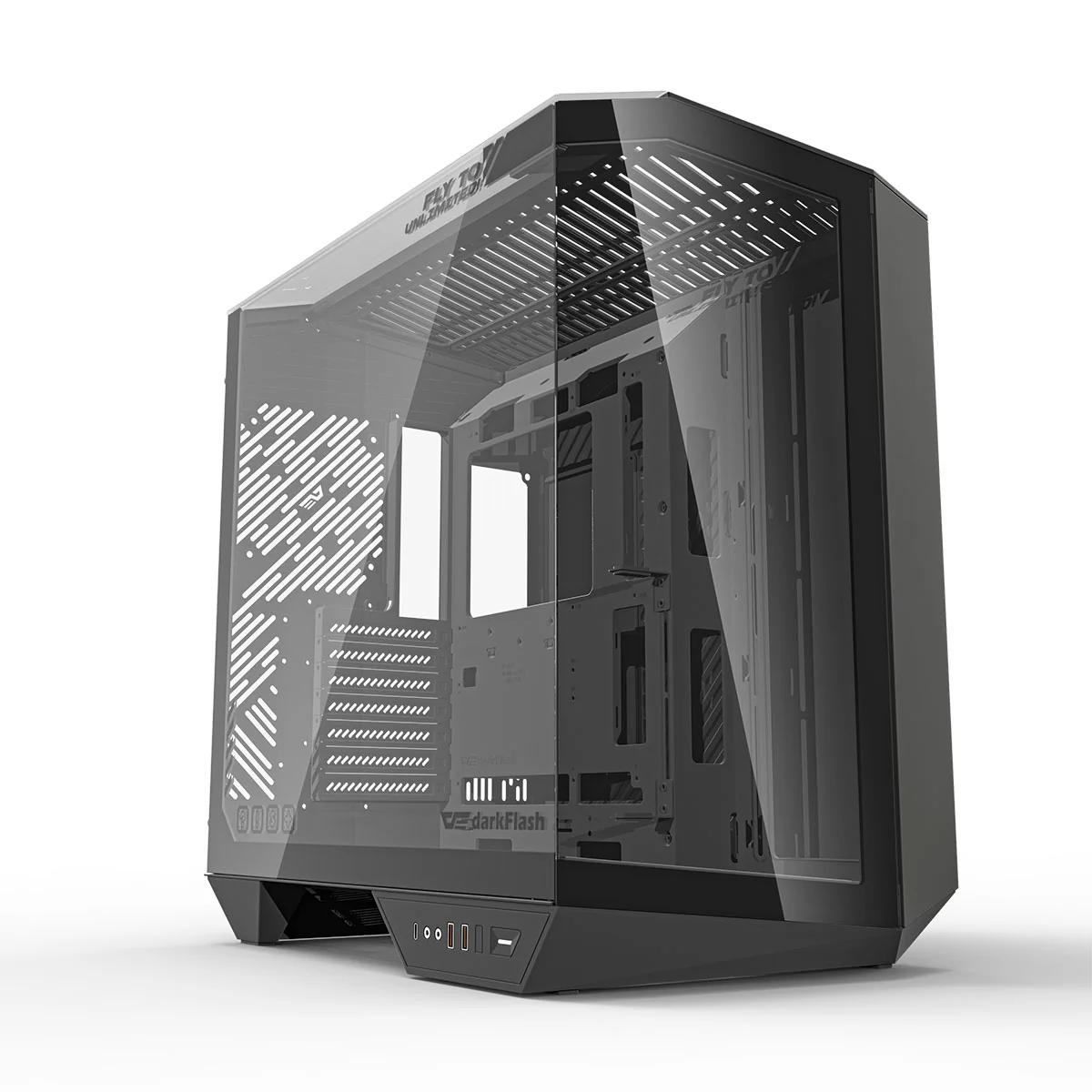 Darkflash Arcee DY470 TG Side Panel ATX Luxury PC Case (Black, White) - Image 42