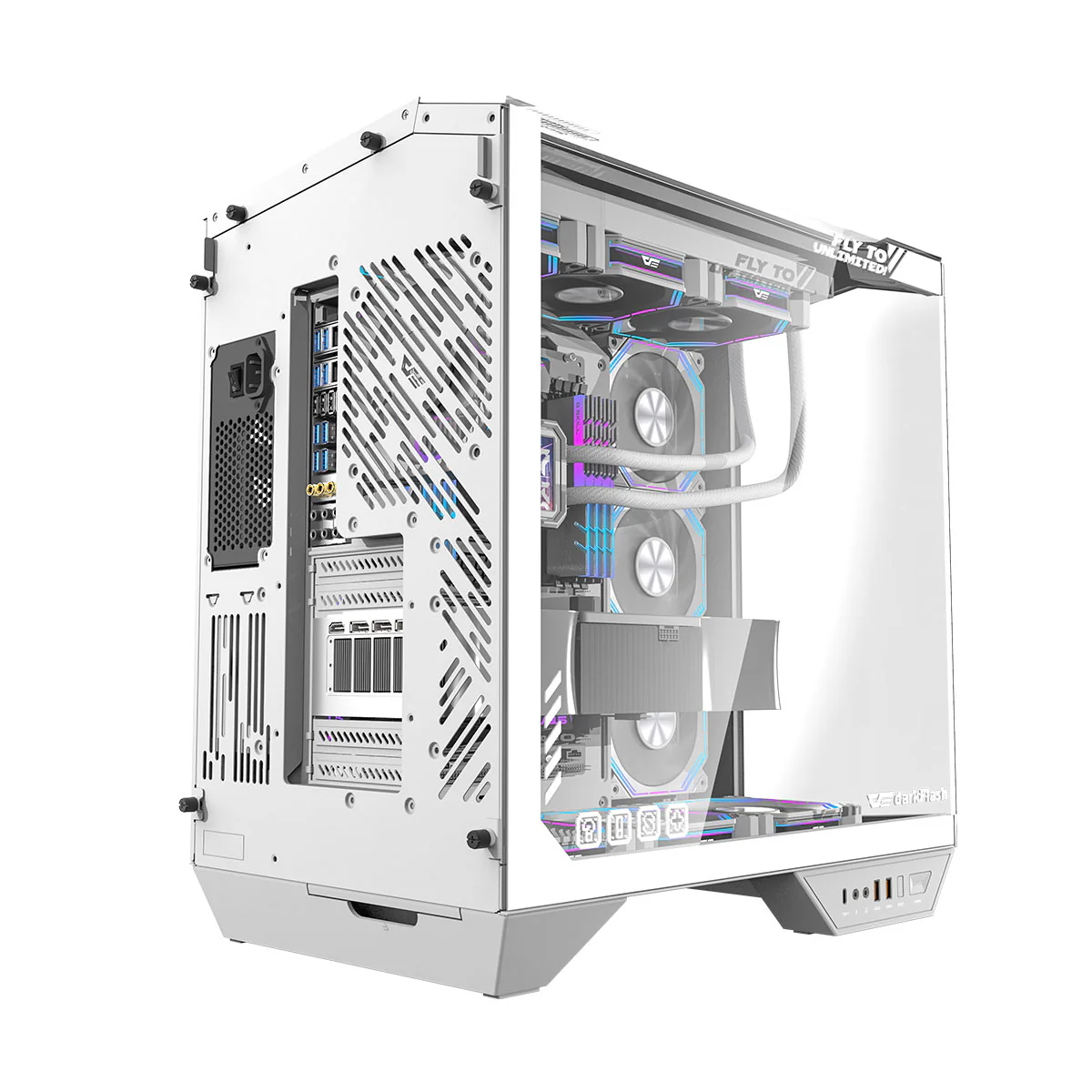 Darkflash Arcee DY470 TG Side Panel ATX Luxury PC Case (Black, White) - Image 5